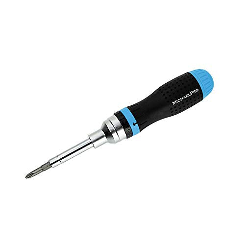 MichaelPro MP002001 Set of 19-in-1 Interchangeable Multi Bit Ratchet Screwdriver Set, All-In-One Multi Screwdriver comes with a Built-In Handle Storage Perfect for Home and Industrial Usage