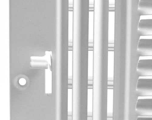 8"w X 8"h 4-Way AIR SUPPLY GRILLE - VENT COVER & DIFFUSER - Flat Stamped Face - White [Outer Dimensions: 9.75"w X 9.75"h]