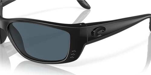 Costa Del Mar Man Sunglasses Blackout Frame, Gray Lenses - 64MM