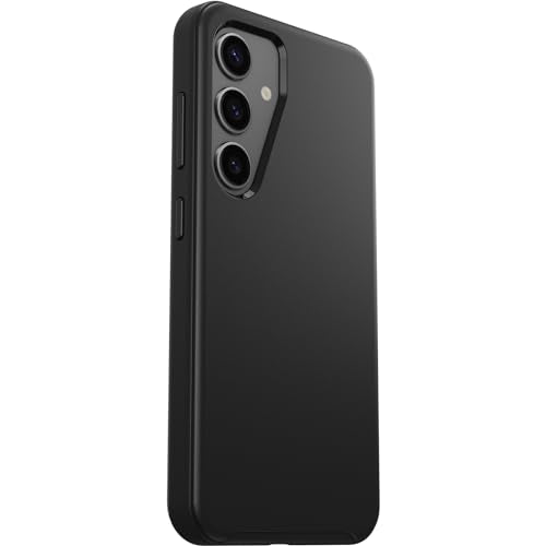 OtterBox Samsung Galaxy S24 Symmetry Series Case - BLACK, ultra-sleek, wireless charging compatible, raised edges protect camera & screen