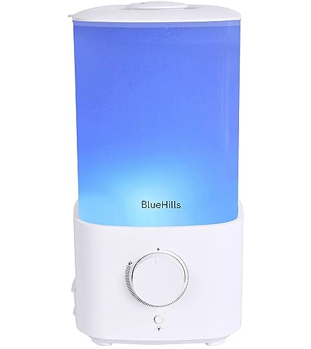 BlueHills Premium 2300 ML XL Large Essential Oil Diffuser Humidifier Combo for Large Room Home Huge Coverage Area 2 Liter Extra Large Capacity Huge Diffuser with Décor LED Lights Square White - L001