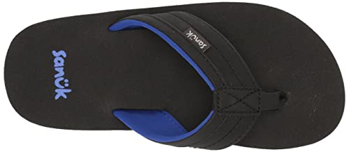 Sanuk Ziggy Flip-Flop, Black, US 2-3 Unisex Little Kid