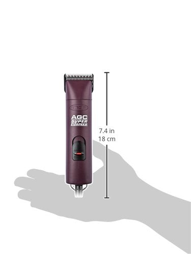 Andis 22685 Professional UltraEdge Super 2-Speed Detachable Blade Clipper – Rotary Motor with Shatter-Proof Housing, Runs Calm & Silent, 14-Inch Cord - For All Coats & Breeds - 120 Volts, Burgundy