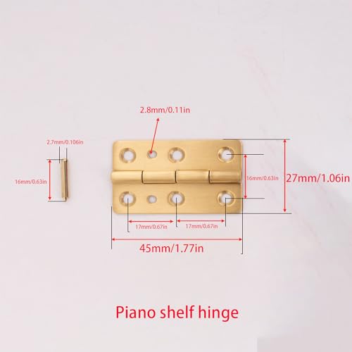 XUYIYUE Piano Music Table Hinge Brass Hinge Straight Edge Upright Piano Accessories