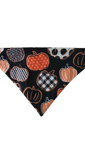 Fall Pumpkins Over the Collar Dog Bandana That Slips onto Their Existing Collar Size (X-Small)