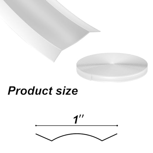 Aitruman RV Trim Molded Inserts - 1" White Vinyl Screw Cover Decorative Molded Exterior for Use on RVs, Campers and Travel Trailers Exterior (25ft)