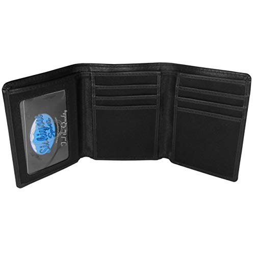 NFL Cincinnati Bengals Unisex Siskiyou SportsLeather Tri-fold Wallet, Large Logo, Black, One Size