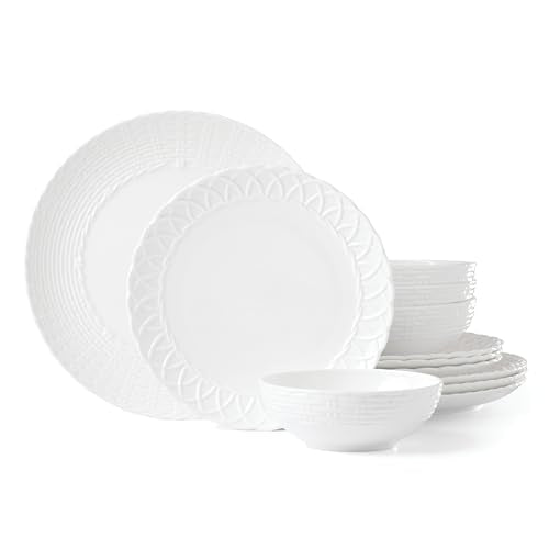 Lenox Wicker Creek Accent Plates, Set of 4, 4.28 White