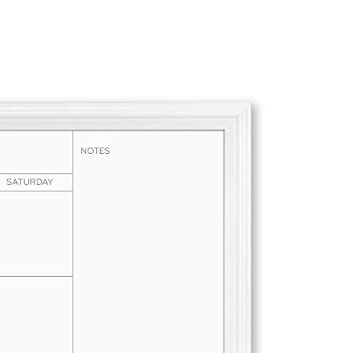 U Brands Magnetic Dry Erase Calendar Board, 30 x 40 Inches, White Wood Frame (2918U00-01)