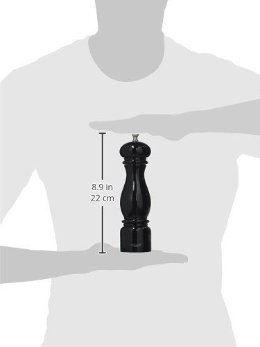 Bisetti Firenze Pepper Mill Grinder, 8.66 Inch, Black