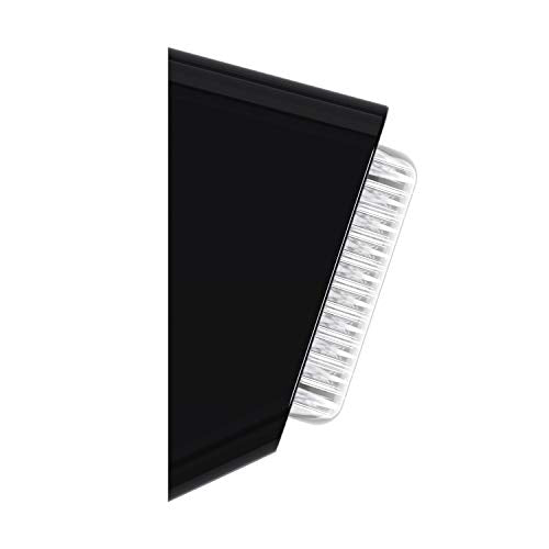 Leisure LED RV Exterior Porch Utility Light - 12v 280 Lumen Lighting Fixture. Replacement Lighting for RVs, Trailers, Campers, 5th Wheels. Black Base, Clear and Amber Lens Included (Black, 1-Pack)