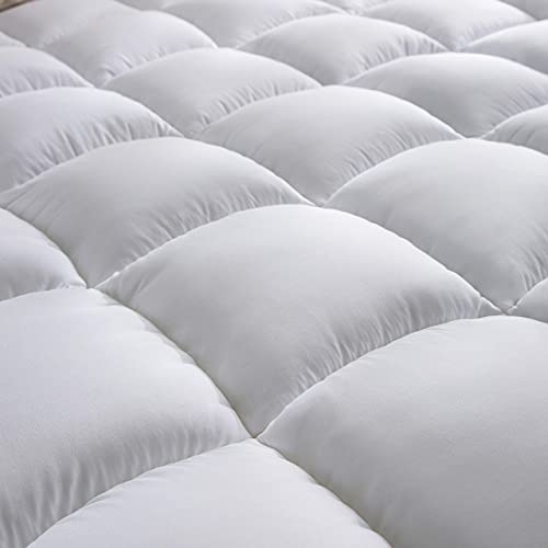 Niagara Cotton Twin Mattress Topper - Pillow Top Mattress Cover Quilted Fitted Cooling Topper for Back Pain Deep Pocket Fits 20 Inches (39x75 Inches)