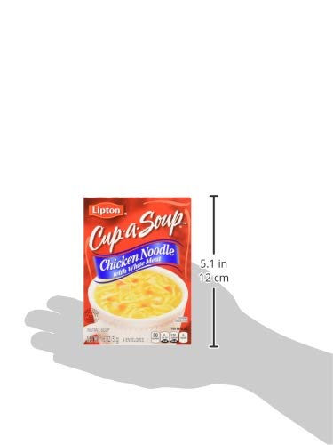 SOUP SECRETS Lipton Cup-a-Soup Instant Soup For a Warm Cup of Chicken Noodle Soup Made With Real Chicken Broth Flavor 1.8 oz 4 ct, Pack of 12