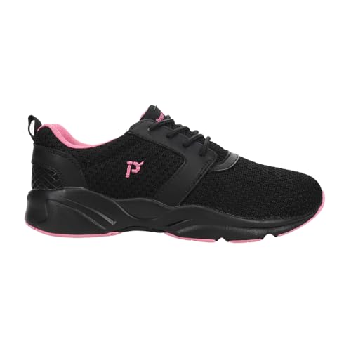 Propét womens Stability X Sneaker, Black/Berry, 9 XX-Wide US