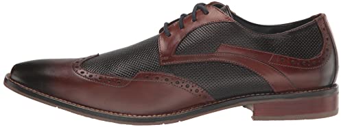 Stacy Adams Men's Joss Wingtip Lace Up Oxford, Cognac, 13