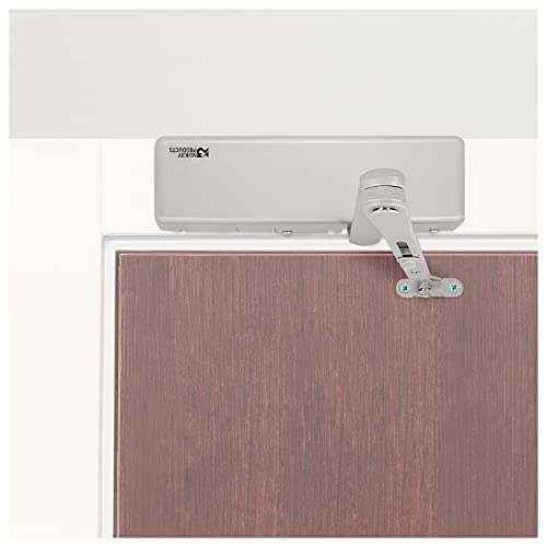 Nuk3y 4400 Series Grade 1 Cast Iron Door Closer, Multi-Mount, Adjustable Size 1-6, ADA Compliant, UL Listed (Aluminum)