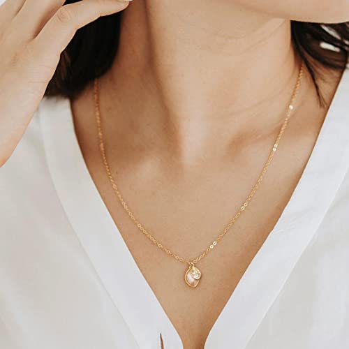 Dainty August Birthstone Necklace with Initial T, 14k Gold Filled Tiny Cute Leaf Letter Peridot Birthstone Pendant Necklace Gold Initial Necklaces for Women Mother Grandma Birthday Gift
