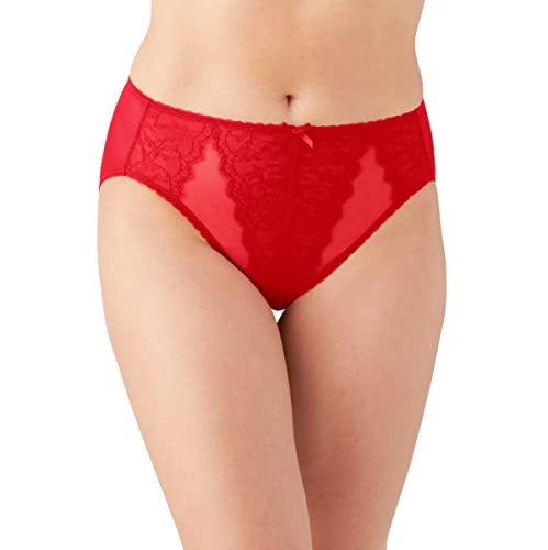 Wacoal Women's Plus Size Retro Chic Hi Cut Brief Panty, Hollyhock, Medium