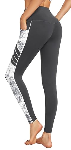 Sugar Pocket Women's Workout Shorts Running Tights Yoga Shorts Pants M(Black/Rose)