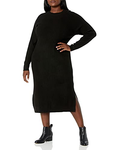 The Drop Women's Renata Rib Midi Dress, Heather Frost, 5X, Plus Size