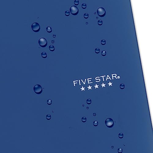 Five Star Spiral Notebook + Study App, 5 Subject, College Ruled Paper, Fights Ink Bleed, Water Resistant Cover, 8-1/2" x 11", 200 Sheets, Blue (73635)