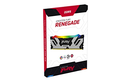 Kingston FURY Renegade RGB 16GB 6800MT/s DDR5 CL36 DIMM Desktop Memory Single Module | Intel XMP 3.0 | Infrared Sync Technology | Overclocking Stability | KF568C36RSA-16
