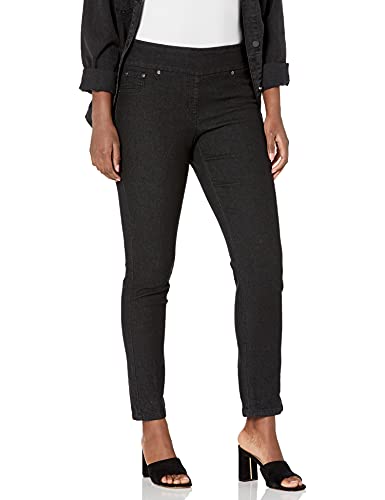 Ruby Rd. Women's Pull-on Extra Stretch Denim Jean, Black, 6