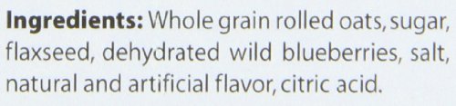 Post Better Oats Thick & Hearty Whole Grain Instant Oatmeal with Flax Seeds, Blueberry Muffin flavor, 15.1 Ounce Box, Pack of 6