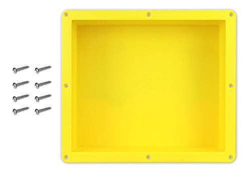 Novalinea 16" x 14" Single Shelf Recessed Shower Niche with Mounting Screws Included, Mounts Flush with 1/2" Backerboard, Ready to Tile, Easy to Install and Waterproof