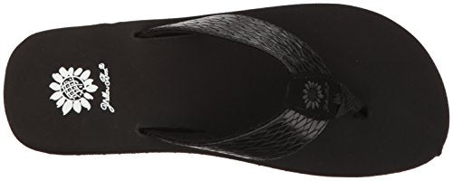 Yellow Box womens Flax Wedge Sandal, Black, 6 US