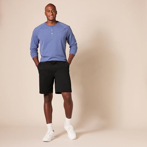 Amazon Essentials Men's Classic-Fit 9" Chino Short, Light Brown, 29