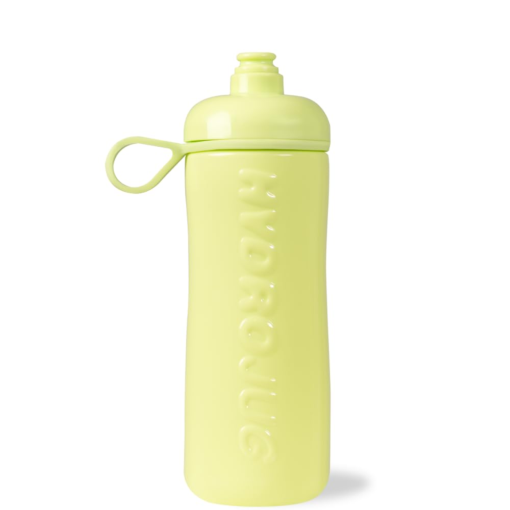 HydroJug Squeeze - 27oz Water Bottles, Sports Water Bottle with Push Cap, Quick & Easy Hydration, Gym Water Bottles, Easy Squeeze Bottle, Honeydew