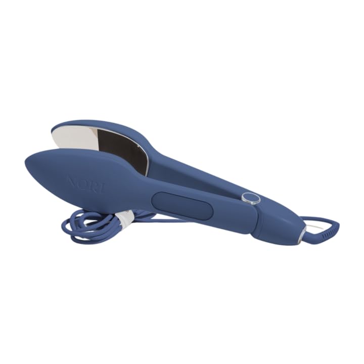 Nori Press Travel Steam Iron - Handheld Iron With Optional Steam Feature - No Ironing Board Required - Easy to Use w/ 6 Fabric Settings - Removes Wrinkles - User Manual Included - Navy