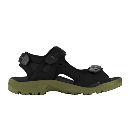 ECCO Men's Yucatan Plus Sport Sandal, Black Nubuck, 13-13.5