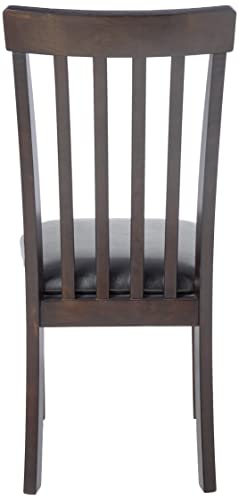 Signature Design by Ashley Hammis Rake Back Dining Room Chair, Set of 2, Dark Brown