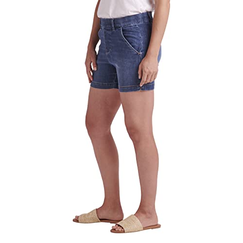 JAG Jeans Women's Maddie Mid Rise 5" Pull-on Short, Coral Blue, 0