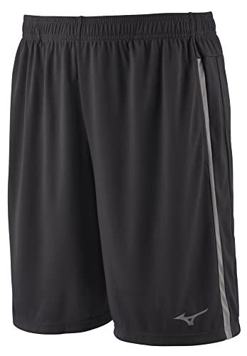 Mizuno Men's Standard Icon 8" Short, Black-Charcoal, Small