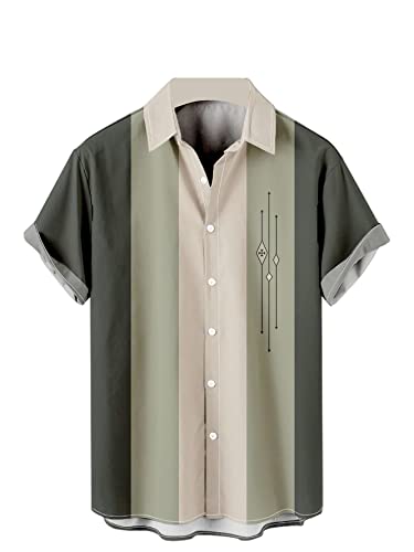 Men's Halloween Shirt Spider Print Short Sleeve Casual Breathable Button Down Aloha Shirts
