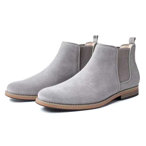 Black Chelsea Boots Men Classic Elastic Dress Boots Casual Men's Suede Chelsea Ankle Boots