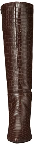 LifeStride Womens Stratford Knee High Boot Dark Chocolate Croco 8 W