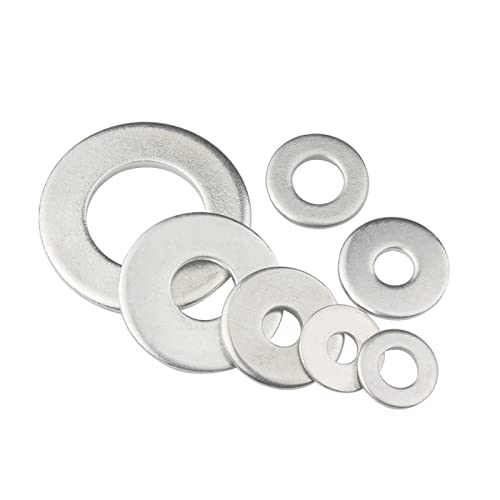 M4 x 9mm OD Flat Washer, 18-8 (304) Stainless Steel Washers Flat, 100PCS