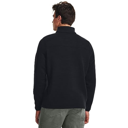 Under Armour mens Specialist Quarter Zip, (001) Black/Black/Jet Gray, Medium