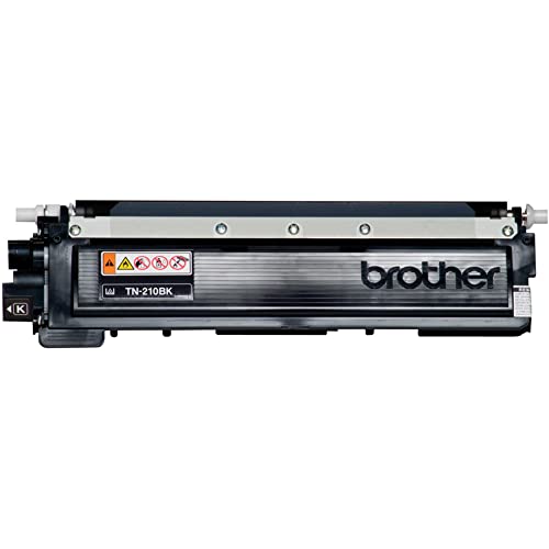 Brother Genuine Standard Yield Toner Cartridge, TN210BK, Replacement Black Toner, Page Yield Up To 2,200 Pages, TN210