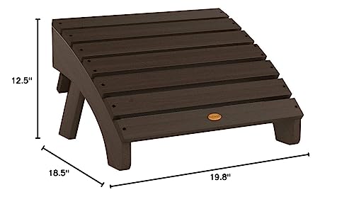 Highwood AD-OTL1-ACE Adirondack Folding Ottoman, Weathered Acorn
