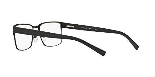 A|X ARMANI EXCHANGE Men's AX1019 Square Prescription Eyeglass Frames, Matte Black/Demo Lens, 54 mm