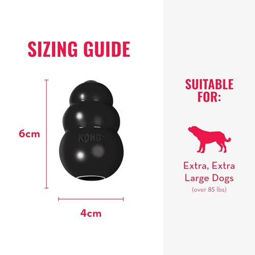 KONG Extreme Dog Toy - Fetch & Chew Toy - Treat-Filling Capabilities & Erratic Bounce for Extended Play Time Most Durable Natural Rubber Material - for Power Chewers - for XX-Large Dogs