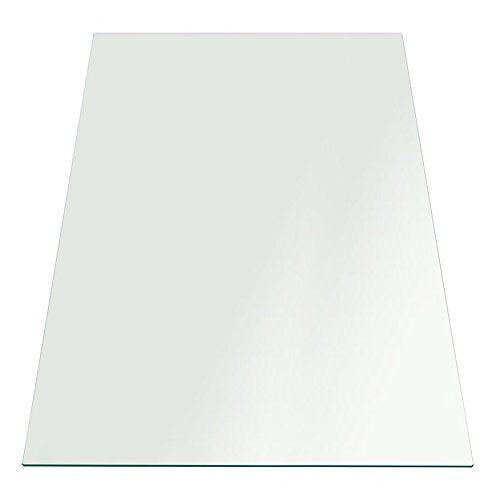 Fab Glass and Mirror Glass Table Top, 24" X 48", Clear