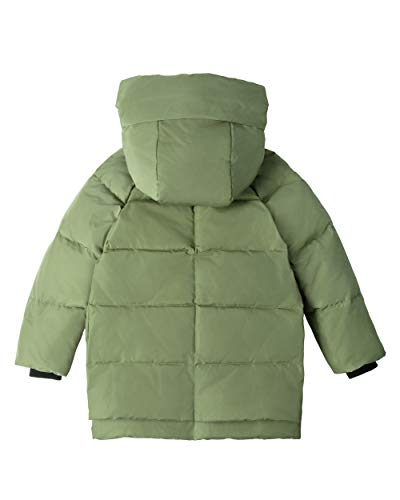 Orolay Children Hooded Down Coat Girls Quilted Puffer Jacket Boys Winter Jackets Green 120CM