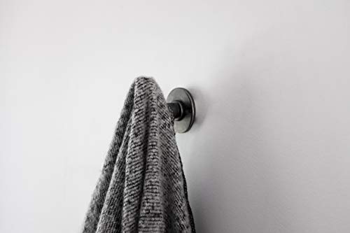 Hickory Hardware Pipeline Collection Hook Single Prong 2-1/2 Inch Long Black Nickel Vibed Finish