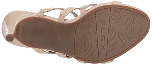 LifeStride Womens Marquee Strappy Sandal Almond Milk Patent 8.5 M